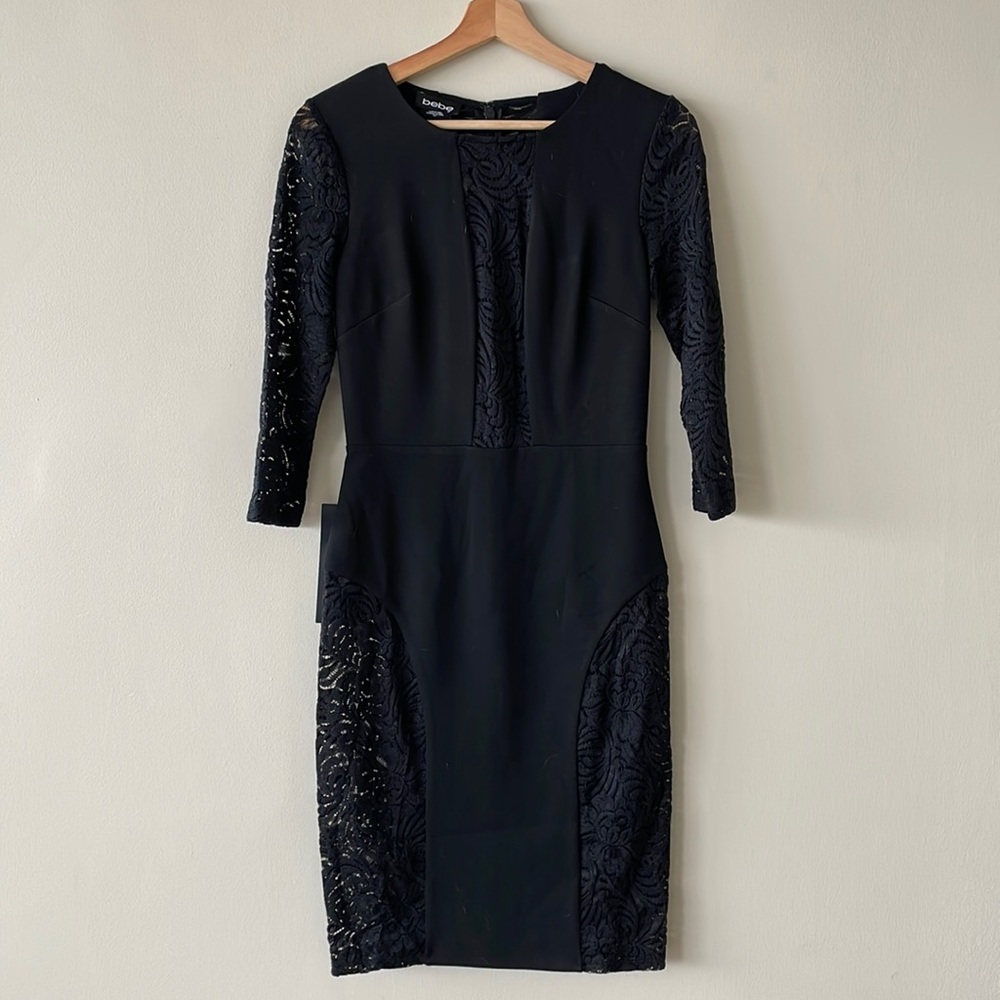 Bebe Cocktail Black Dress